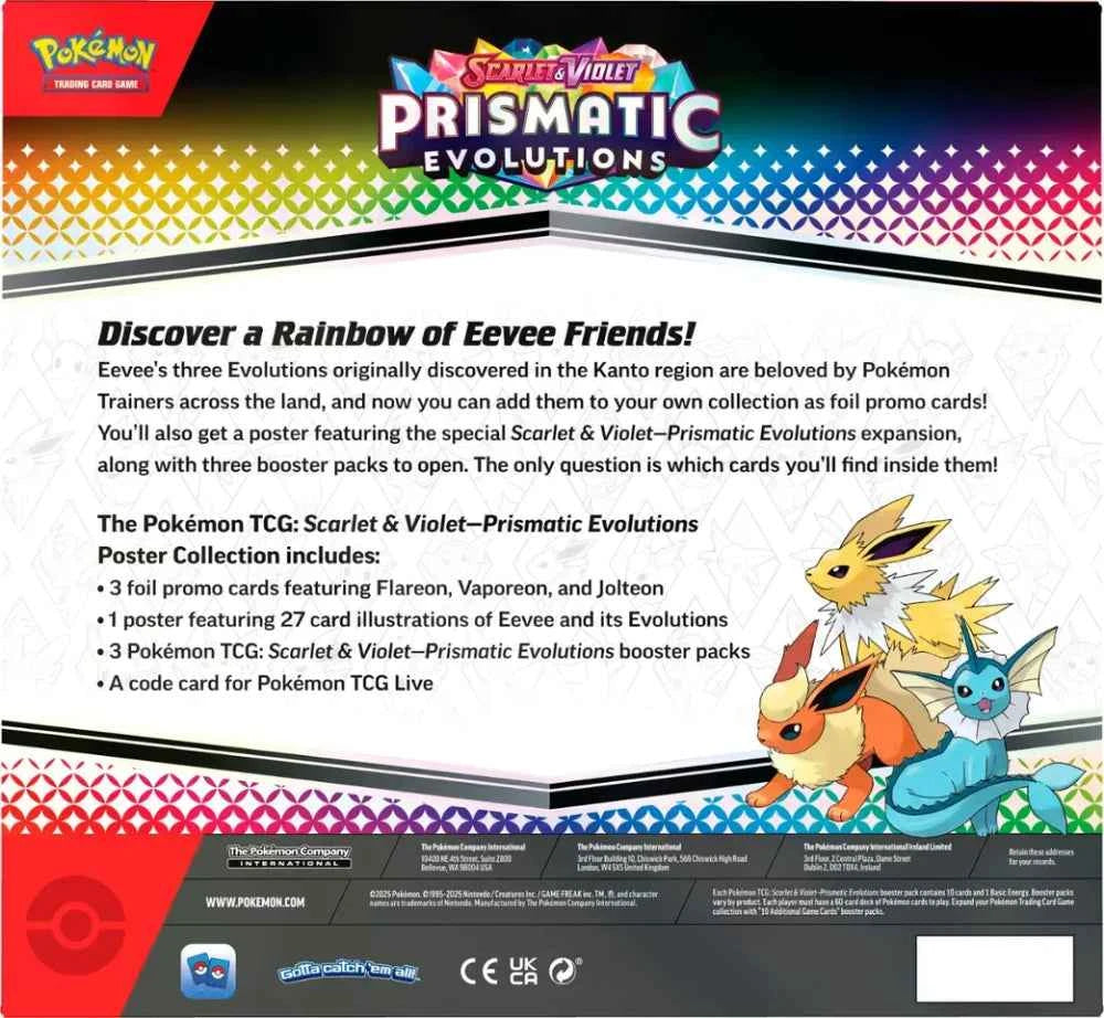 POKÉMON : SCARLET & VIOLET SV8.5 - PRISMATIC EVOLUTIONS - POSTER COLLECTION