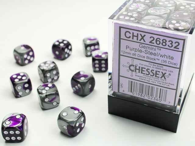 GEMINI 36D6 PURPLE-STEEL/WHITE 12MM