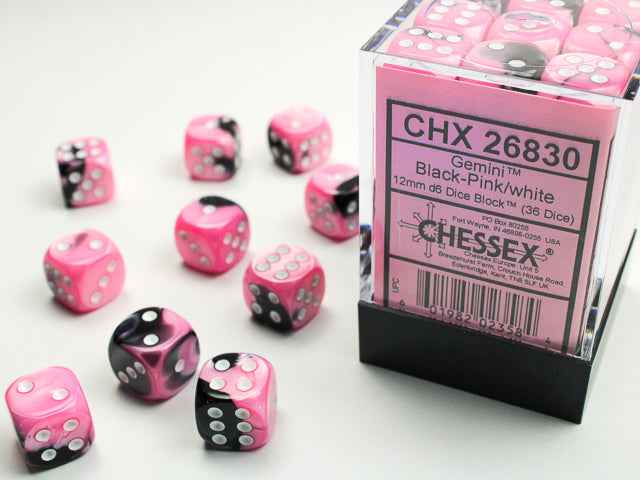GEMINI 36D6 BLACK-PINK/WHITE 12MM
