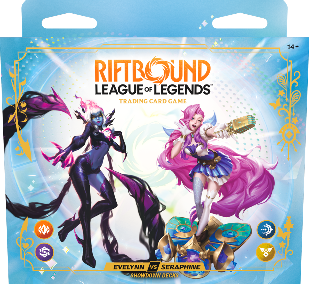 RIFTBOUND - RADIANCE SHOWDOWN DECK DISPLAY - EVELYNN VS SERAPHINE