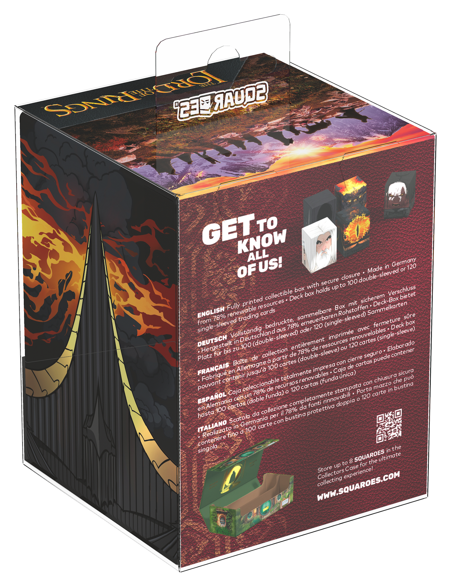 Ultimate Guard - Squaroes 100ct Deck Box - The Lord Of The Rings - Various Designs