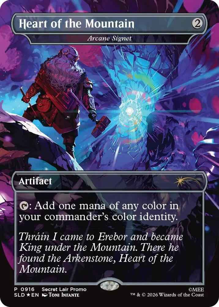 SECRET LAIR X THE HOBBIT: ARCANE SIGNET AS "HEART OF THE MOUNTAIN"