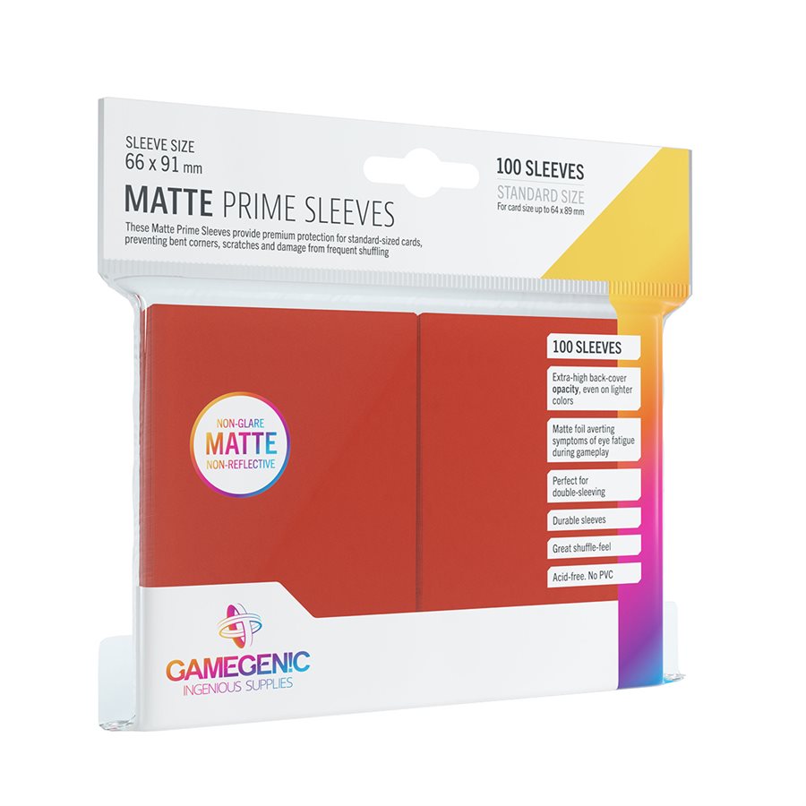 Sleeves: Gamegenic: Matte Prime Sleeves: Red (100)