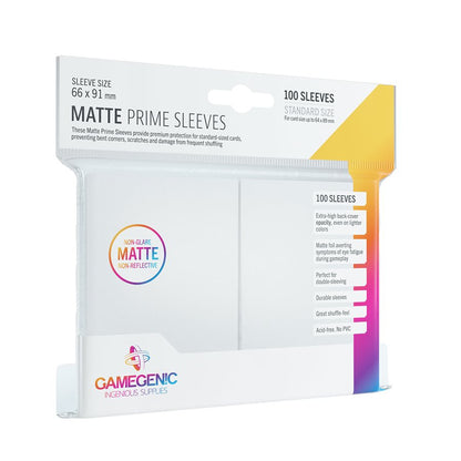 Sleeves: Gamegenic: Matte Prime Sleeves: White (100)