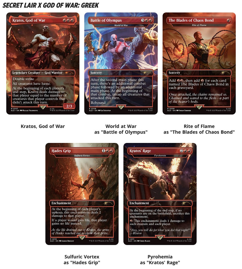 MTG - SECRET LAIR PLAYSTATION SUPER DROP GOD OF WAR: VENGEANCE REGULAR