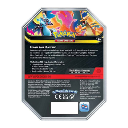 POKEMON - MEGA CHARIZARD Y EX TIN (Pre-Order)