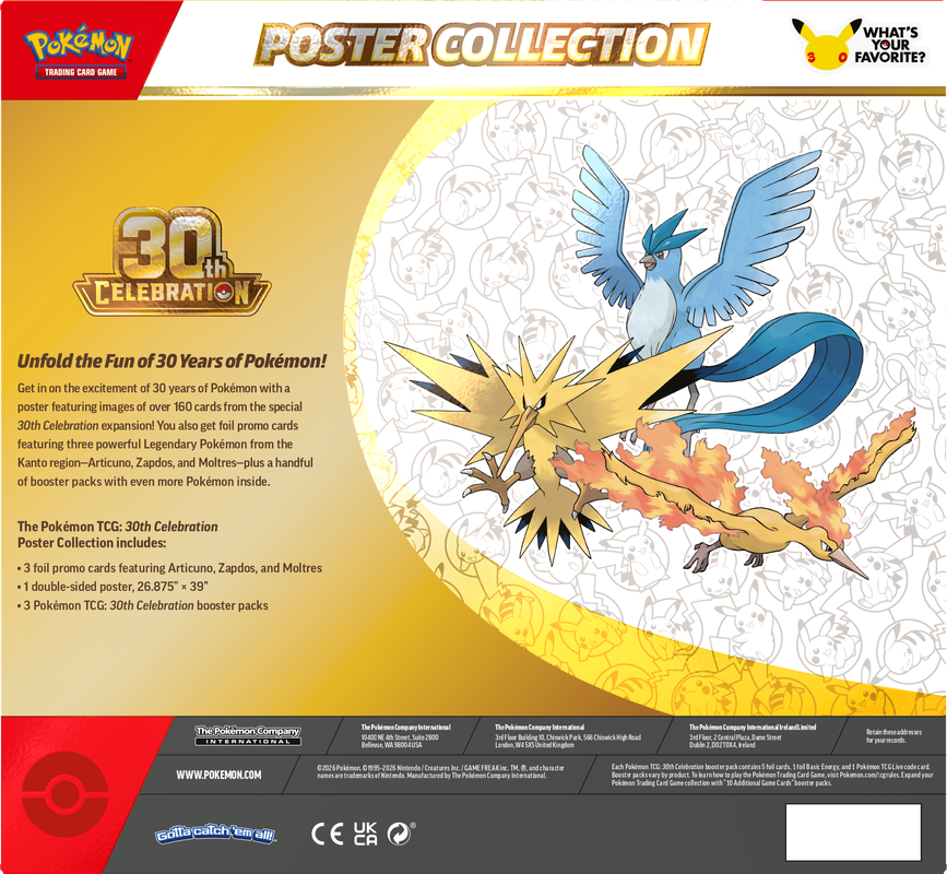 POKEMON - 30TH CELEBRATION - POSTER COLLECTION