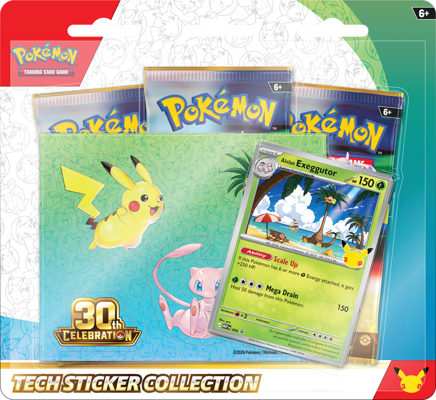POKEMON - 30TH CELEBRATION - TECH STICKER COLLECTION