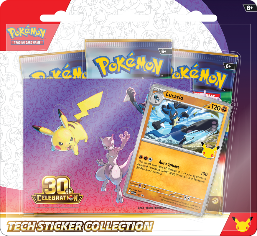 POKEMON - 30TH CELEBRATION - TECH STICKER COLLECTION