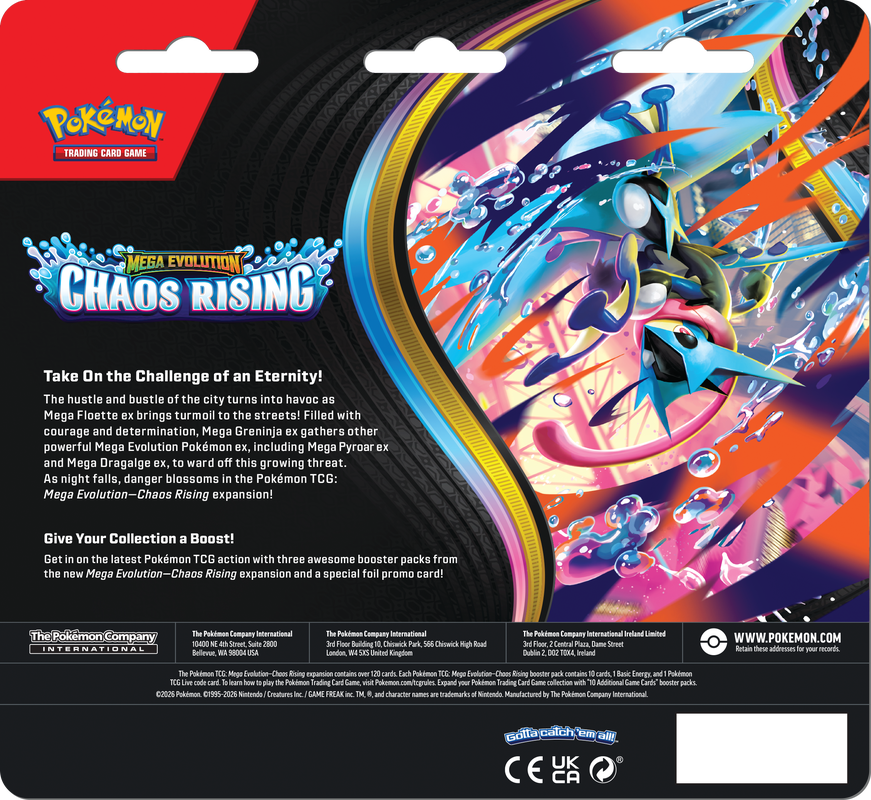 POKEMON - ME04 CHAOS RISING - 3PK BLISTER