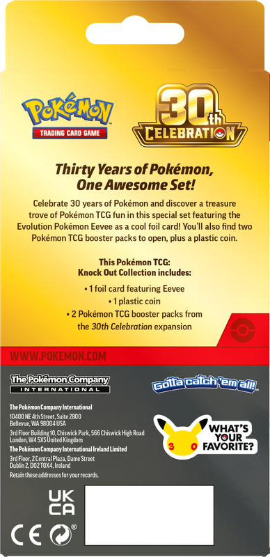 POKEMON - 30TH CELEBRATION - KNOCK OUT COLLECTION