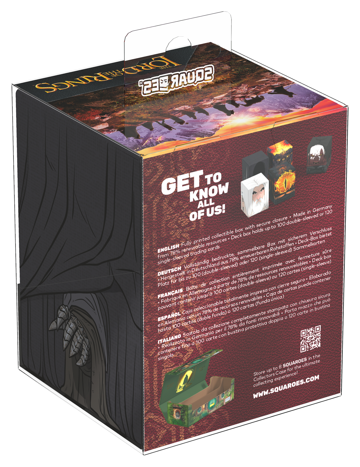 Ultimate Guard - Squaroes 100ct Deck Box - The Lord Of The Rings - Various Designs