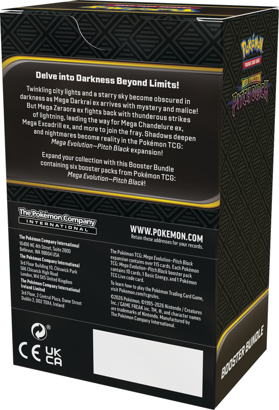 POKEMON : ME05 PITCH BLACK - BOOSTER BUNDLE (Pre-order)