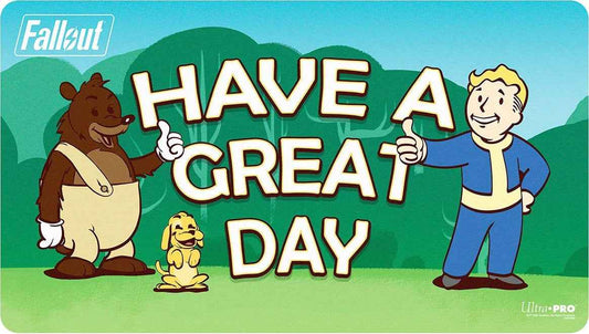 UP - PLAYMAT - FALLOUT VAULT BOY HAVE A GREAT DAY