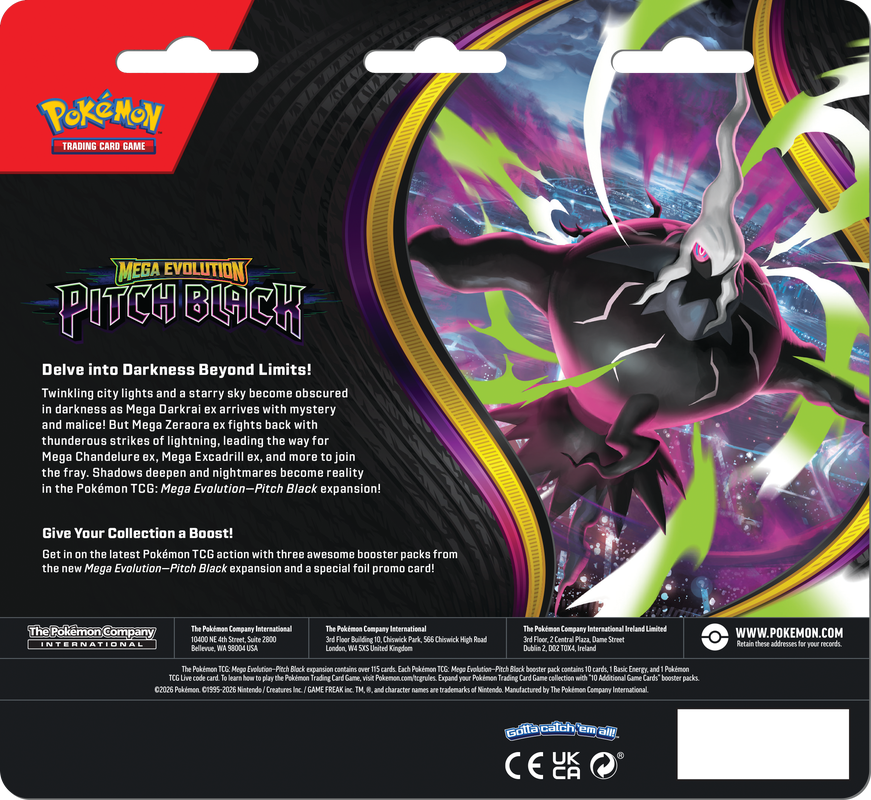 POKEMON - ME05 PITCH BLACK - 3PK BLISTER