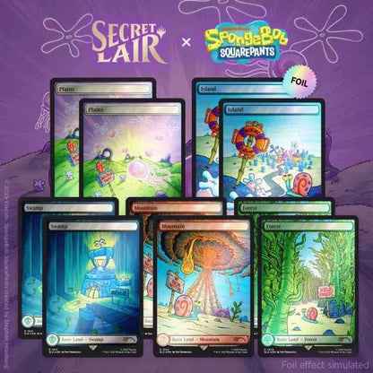 MTG: Secret Lair x SpongeBob SquarePants: Lands Under the Sea Foil Edition