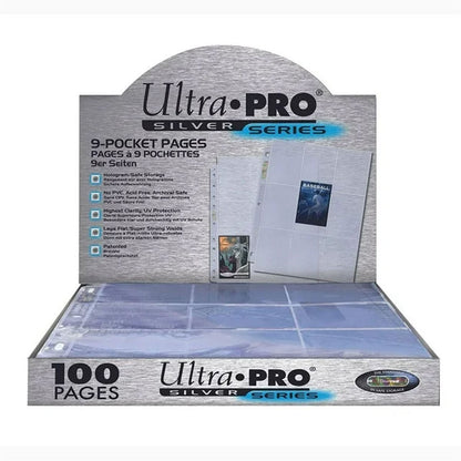Pages: Toploading: 9-pkt: Silver Series: Standard Size Cards: Clear (100)