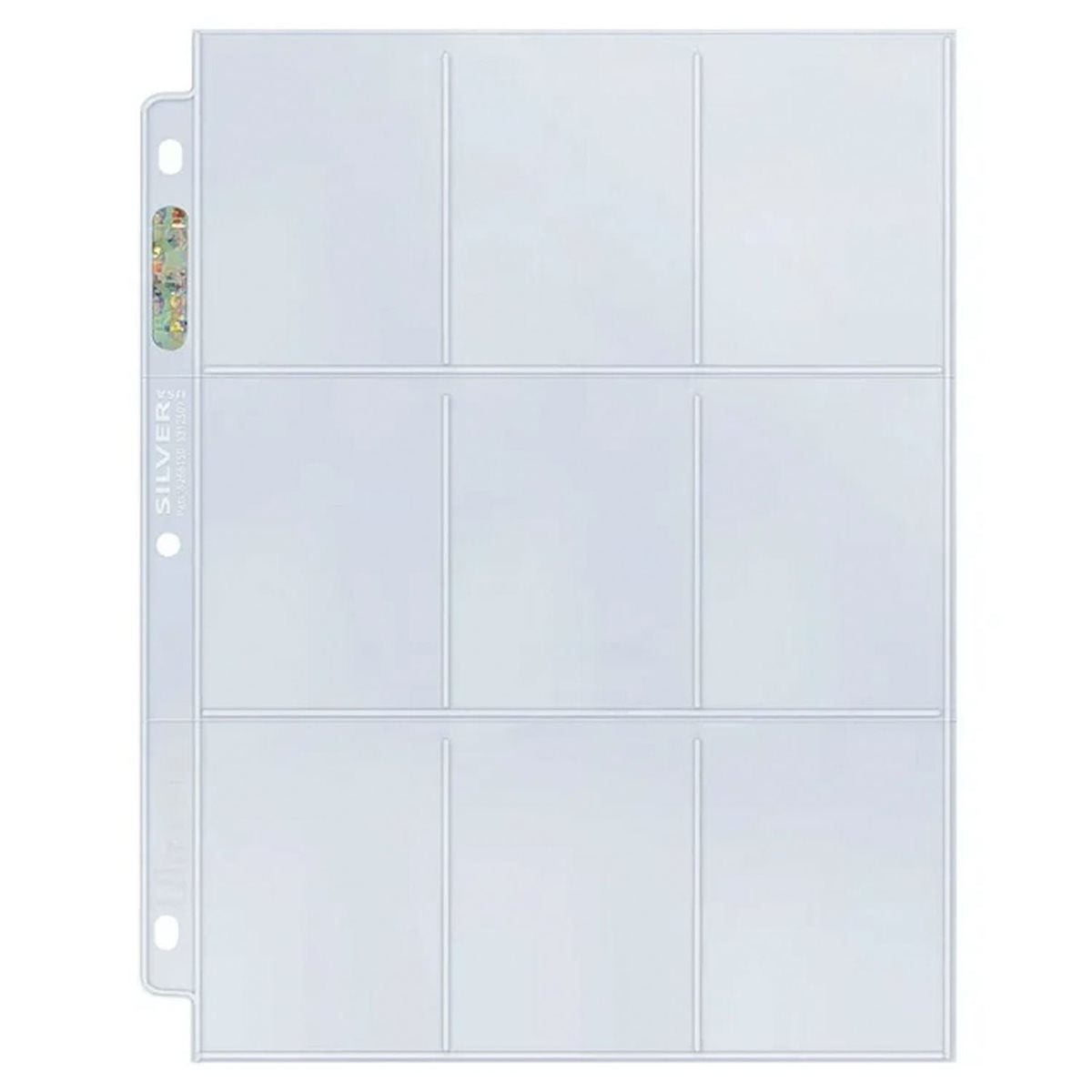 Pages: Toploading: 9-pkt: Silver Series: Standard Size Cards: Clear (100)